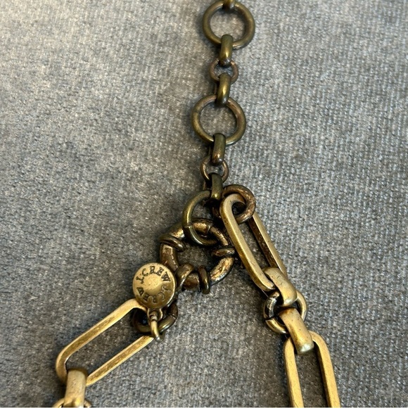 J. Crew Pastel green purple Rhinestone Tear Drop Yellow Statement Necklace - Picture 8 of 9